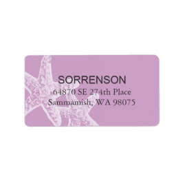 Adressetikett för retur för stjärnfisk