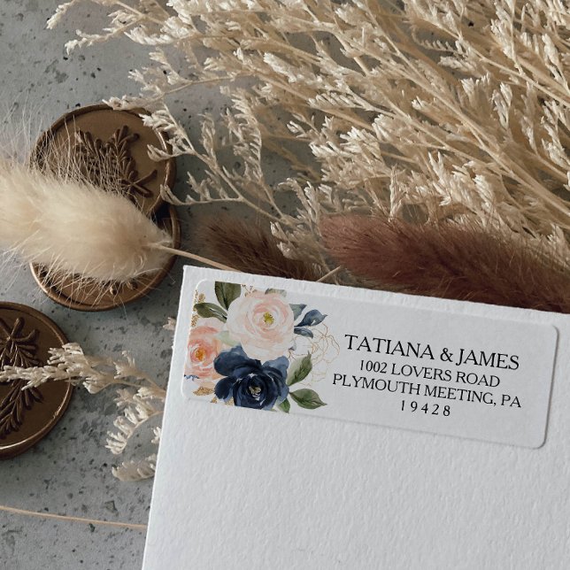 Adressetikett för returadress för felaktig Blommig Etikett (Skapare uppladdad)