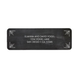 Adressetikett för returadress för kalktavla etikett