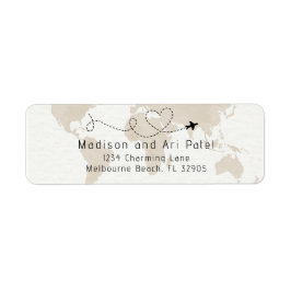 Adressetikett för returadress för resebabyvisnings returadress etikett