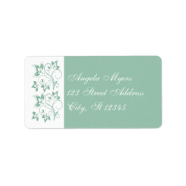 Adressetikett för returadress för vit Blommigt
