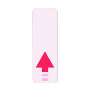 Adressetikett för rosa Arrow Return Returadress Etikett