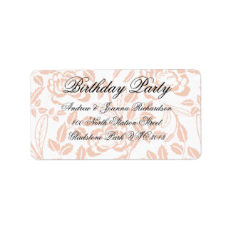 Adressetikett för rosa- och svartvinnsskada för Bl