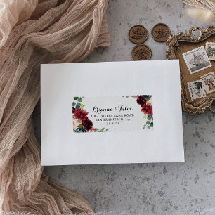Adressetikett för Rustic Calligraphy-Bröllop OSA