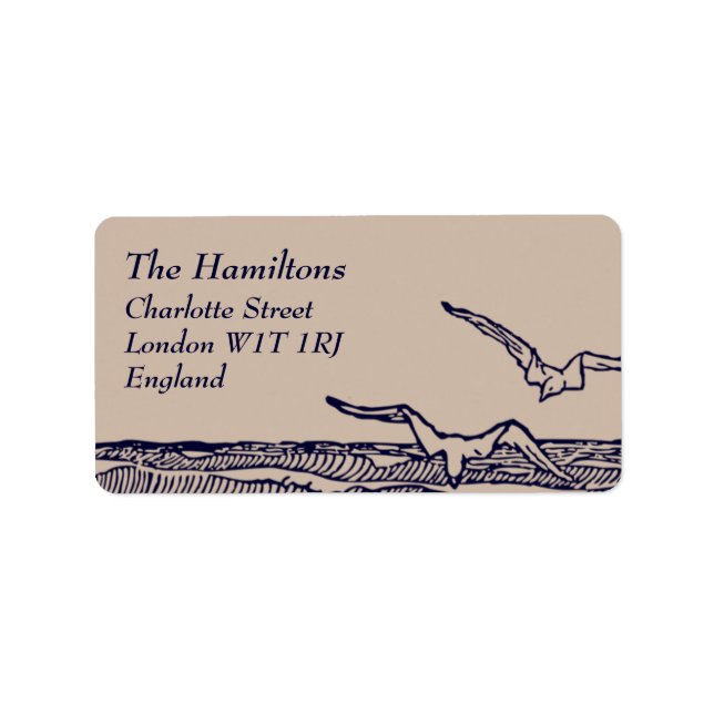 Adressetikett för Rustic Chic Beach Wedding (Framsidan)