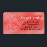 Adressetikett för säsongens hälsningar snöflake-He Fraktsedel<br><div class="desc">Lägg till en speciell detalj i helgdag! Det finns många olika kort tillgängliga,  så plocka den utformning och formulering du vill ha. Bläddra i butiken eller sök efter "portosabbianatalelabel".</div>