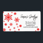 Adressetikett för säsongens hälsningar snöflake-He Fraktsedel<br><div class="desc">Lägg till en speciell detalj i helgdag! Det finns många olika kort tillgängliga,  så plocka den utformning och formulering du vill ha. Bläddra i butiken eller sök efter "portosabbianatalelabel".</div>