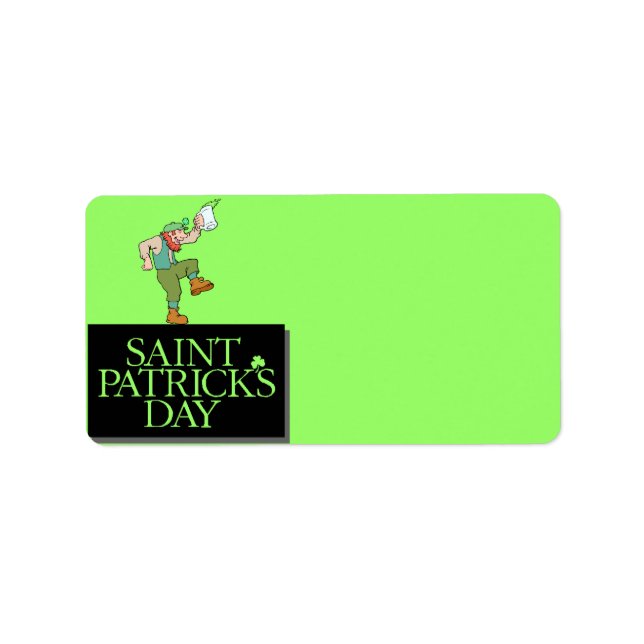 Adressetikett för St. Patrick's Day (Framsidan)