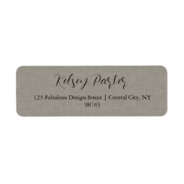 Adressetikett för subtle Fabric Struktur Anpassade Returadress Etikett