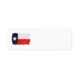 Adressetikett för TEXAS-FLAGGA ÅLDRAS Returadress Etikett