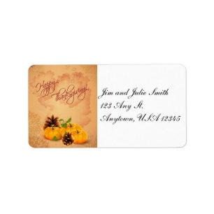 Adressetikett för thanksgiving Pumpkins