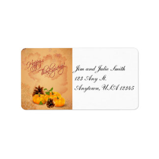 Adressetikett för thanksgiving Pumpkins