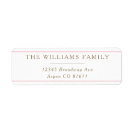 Adressetikett för tidslös status Klassisk återgång Returadress Etikett