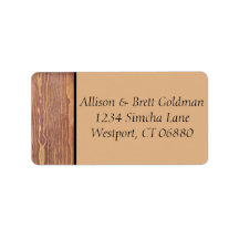 Adressetikett för träpaneler