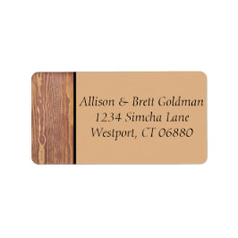 Adressetikett för träpaneler