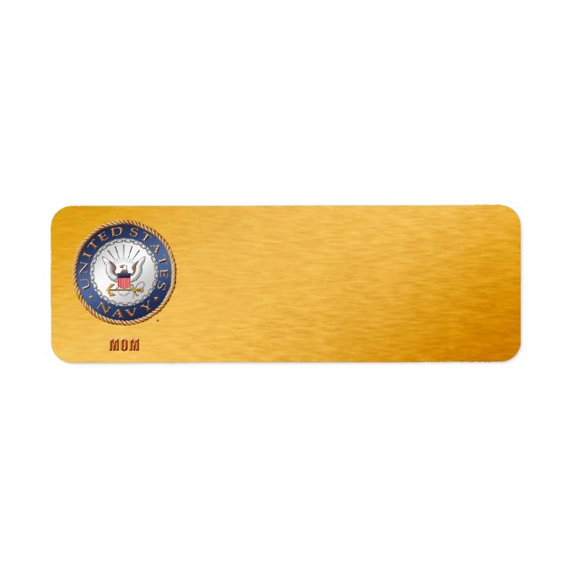 Adressetikett för USA:s flotta Mamma Returadress Etikett (Framsidan)