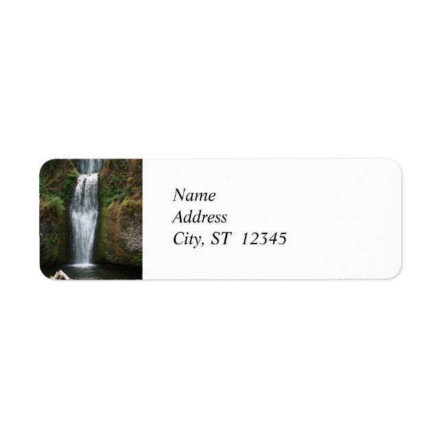 Adressetikett för vattenfallsreturadress returadress etikett (Framsidan)