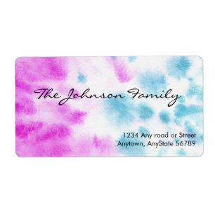 Adressetikett för vattenfärger fraktsedel