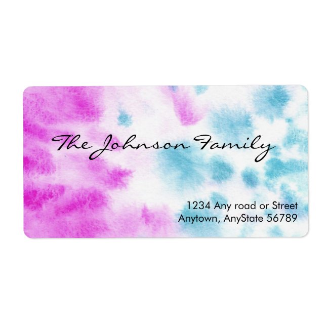 Adressetikett för vattenfärger fraktsedel (Framsidan)