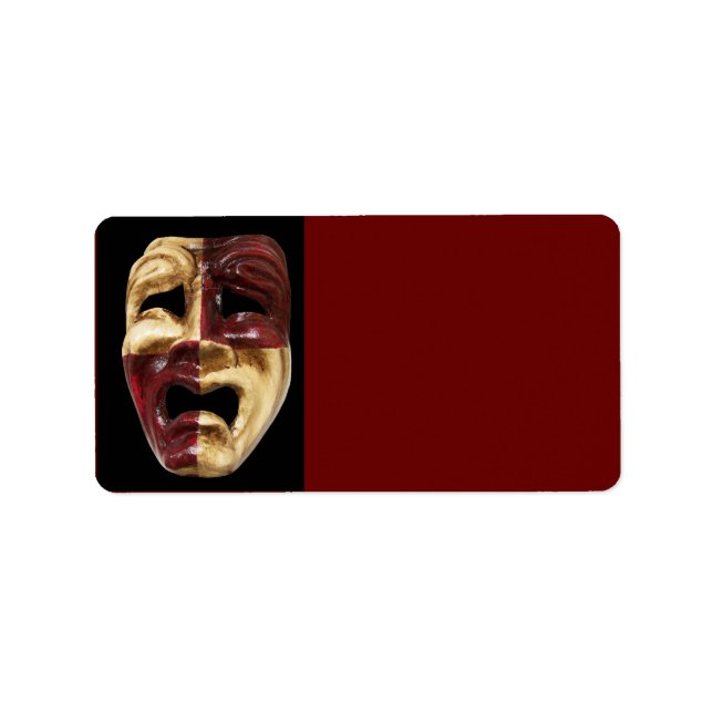 Adressetikett för venetianska masker (Framsidan)