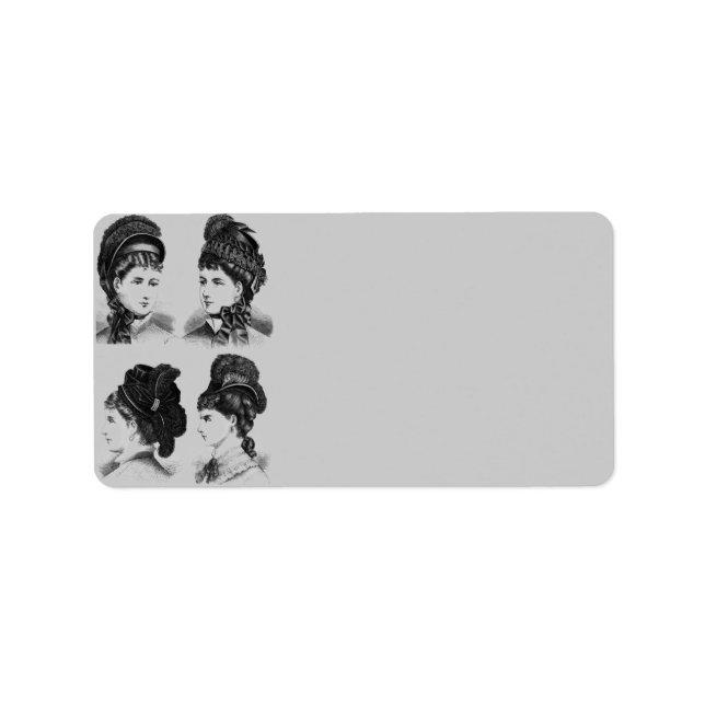 Adressetikett för vintage Hats (Framsidan)