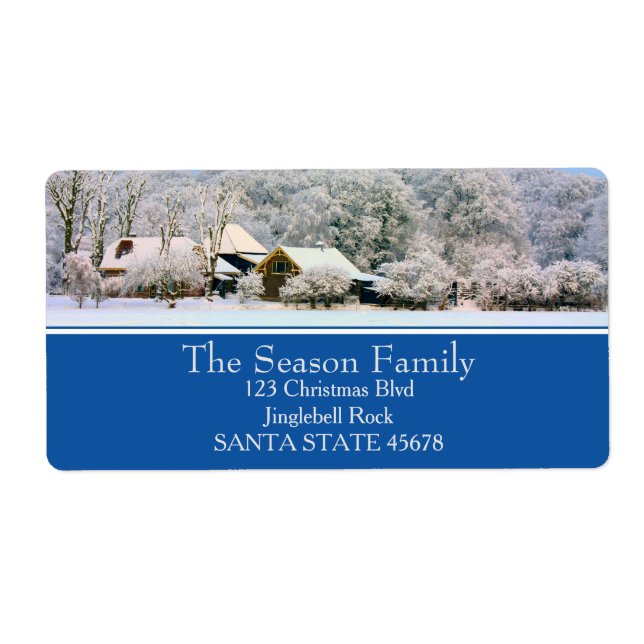 Adressetikett för vinterserverns Helgdag Fraktsedel (Framsidan)