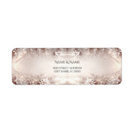 Adressetikett för vit ivoriansk Blommigt-returadre Returadress Etikett