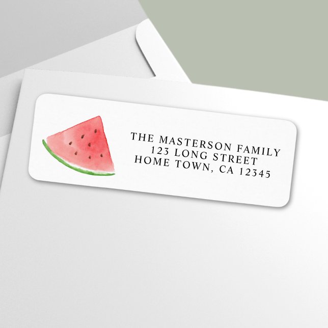 Adressetikett för Watermelon Return Returadress Etikett (Skapare uppladdad)