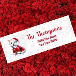 Adressetikett för Westie julretur Returadress Etikett