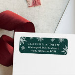 Adressetikett för Winter Snowfall-returadress | Sk Returadress Etikett<br><div class="desc">Enkelt och elegant med en fetiös snöflingspets på kant,  vår returetiketter för vinframställning har modern typografi i skarp vit på en bakgrund av grönten av vintrar. Perfekt för alla helgdagskort och all korrespondens under vintern. Designad att samordna med vår skicklighet allt efter samlingen.</div>