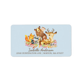 Adressetikett för Woodland Animals Baby Shower
