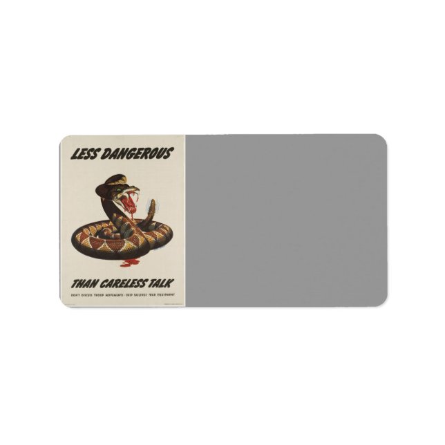 Adressetikett för WWII Patriotic Poster (Framsidan)