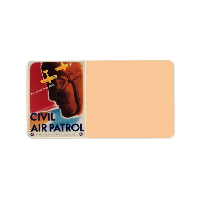 Adressetikett för WWII Vintage affisch (Framsidan)