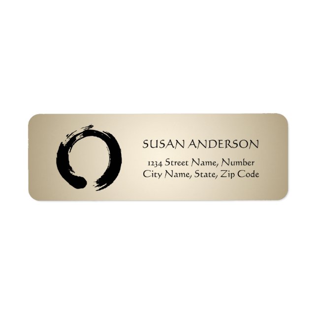 Adressetikett för Zen Circle Returadress Etikett (Framsidan)