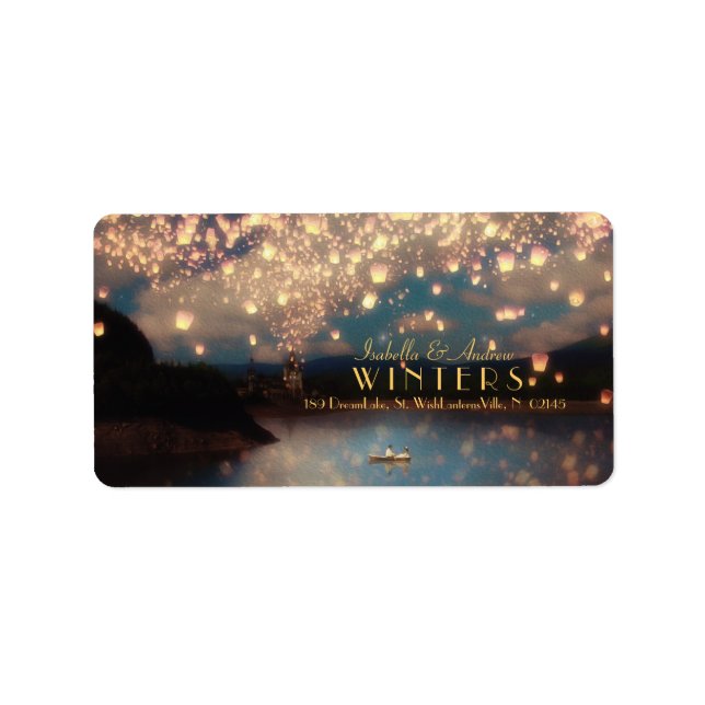 Adressetikett kärlek Önskemål (Wish Lanterns) (Framsidan)