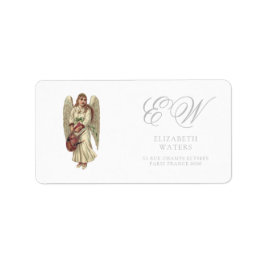 ADRESSETIKETT MED VINTAGE CHRISTMAS ANGEL