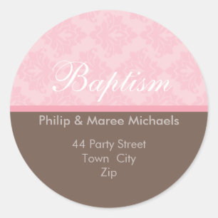 ADRESSETIKETT:: oh så härliga 5 Runt Klistermärke