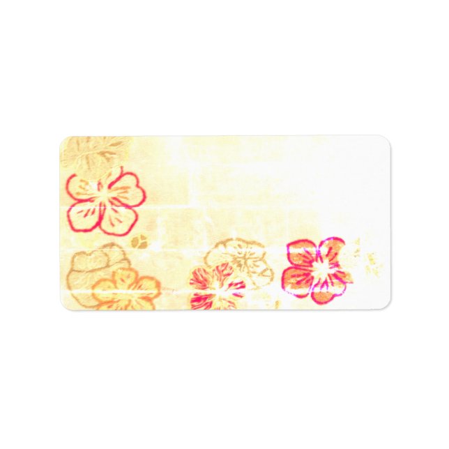 Adressetikettblommans stil-design adressetikett (Framsidan)