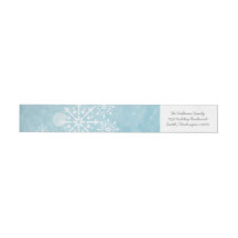 Adressetiketter av Blue Snowflake Swirls