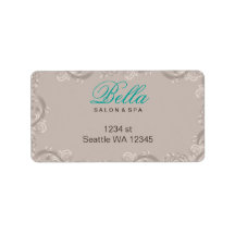adressetiketter av salon och spa