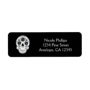 Adressetiketter av sockerskull Day of the dead Returadress Etikett