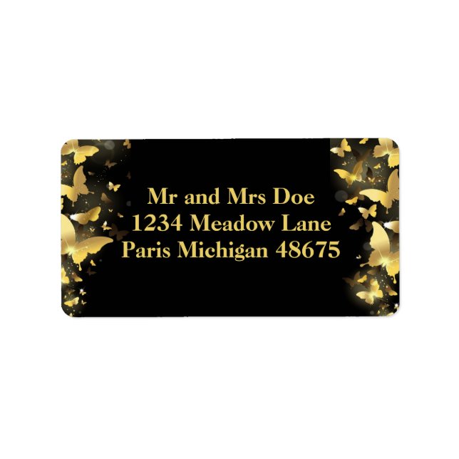 Adressetiketter/fjärilar Adressetikett (Framsidan)