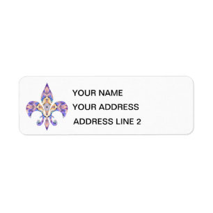 adressetiketter Fleur-de-lis Returadress Etikett
