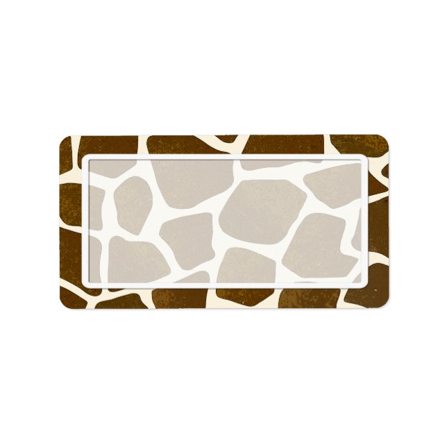 Adressetiketter för anpassade Giraffe-utskrift (Framsidan)