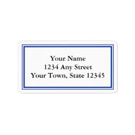 Adressetiketter för anpassningsbarnas blå och vita