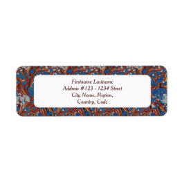 Adressetiketter för bibliofili (avblodade) returadress etikett