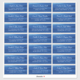 Adressetiketter för Blått Sjö Vatten i enskilda Br Klistermärken