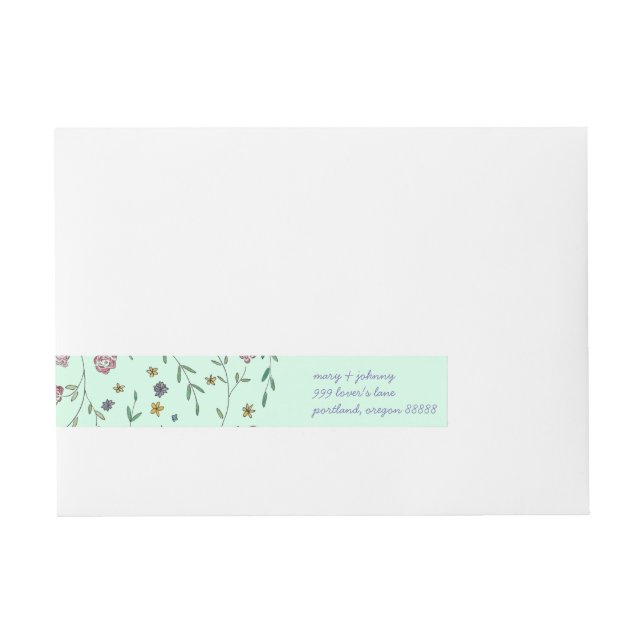 Adressetiketter för bokar och Blommar Etikettband (Framsidan)