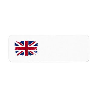 ADRESSETIKETTER för brittiska FLAGGA Returadress Etikett