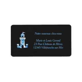 Adressetiketter för Castle Watercolor Art Personli